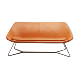 Allermuir open sofa in orange leather