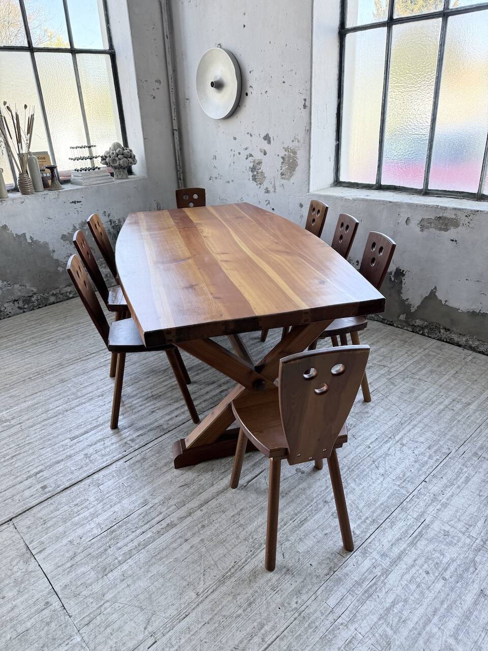 Mountain furniture set with table and 8 chairs Malmvall.