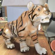 Large porcelain tiger ROYAL DUX – Czechoslovakia - Art Deco 1930