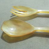 Art deco horn salad servers