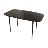 Black glass coffee table 1950