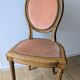 Fauteuil Louis XVI patine et velours ancien