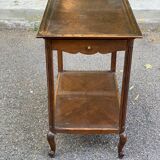 Louis XV side table with 2 drawers in solid wood from the 19th century