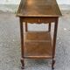 Louis XV side table with 2 drawers in solid wood from the 19th century
