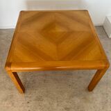 Old dining table with extension Scandinavian design from the 70s solid beech