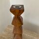 Scandinavian wooden candle holder 70s