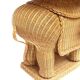 Table basse éléphant en rotin