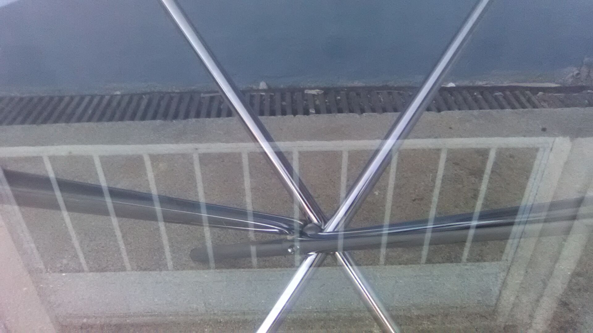 Vintage chrome foot round table