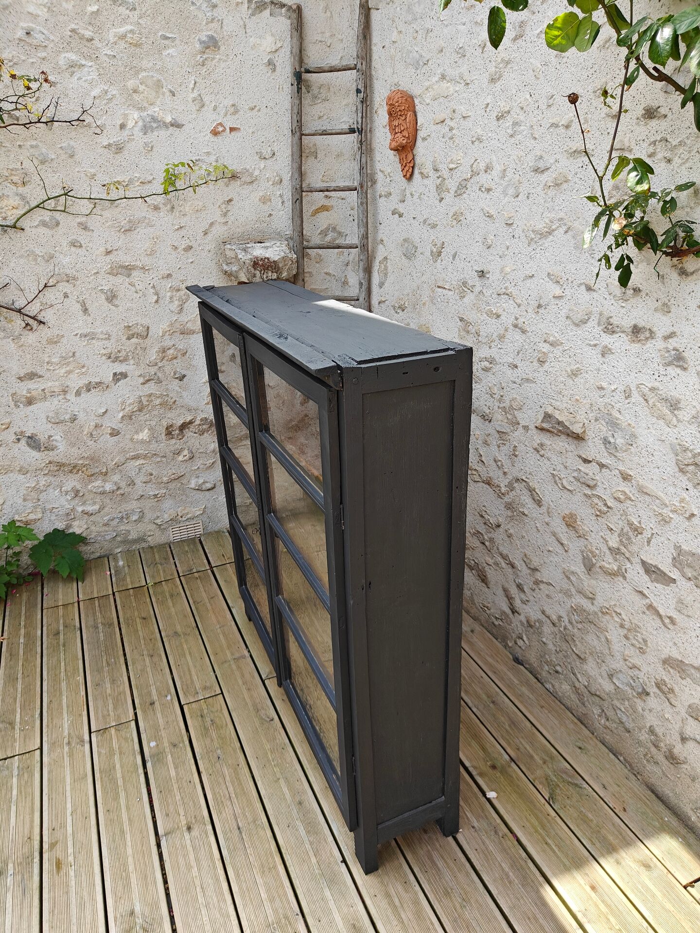 Restored antique display cabinet