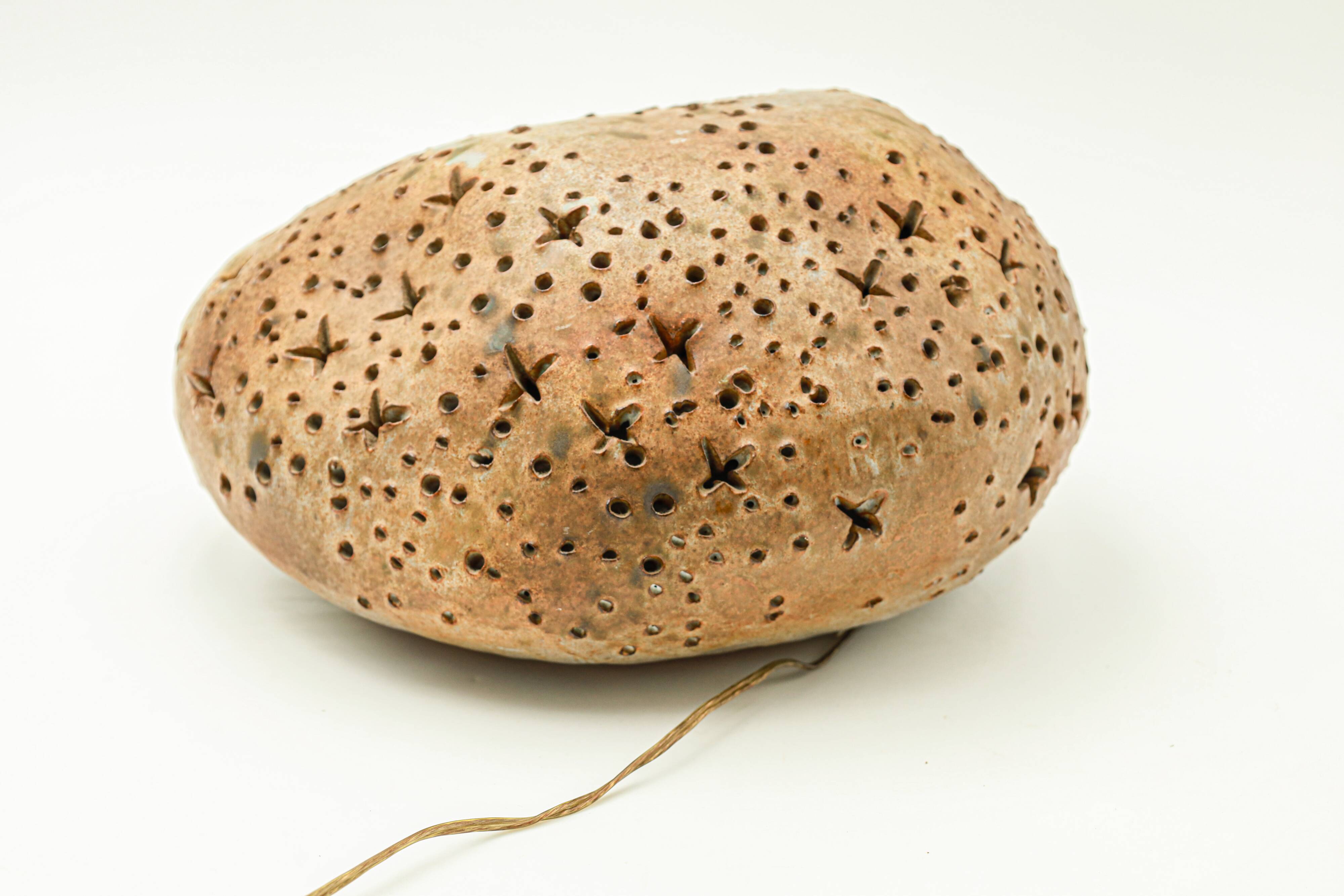 Agnès Escala ceramic rock lamp from the 70s in Vallauris