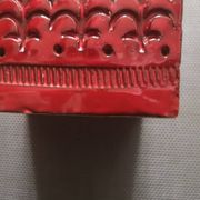 Red glazed ceramic vase - Aldo Londi for Bitossi - 1960s