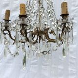 Chandelier in bronze and Crystal