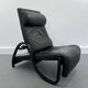 Sinus lying leather black chair from westnofa, 1970s