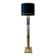 Lampe de sol bicolore en chrome et or Willy Rizzo lumica