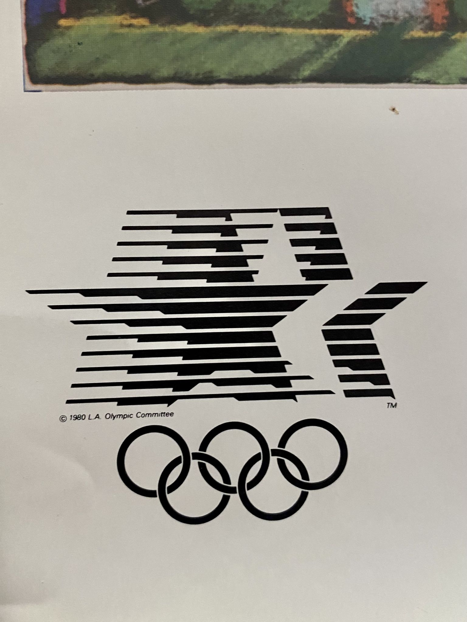 Original poster for the Los Angeles Olympics, 1984, Carlos almaraz