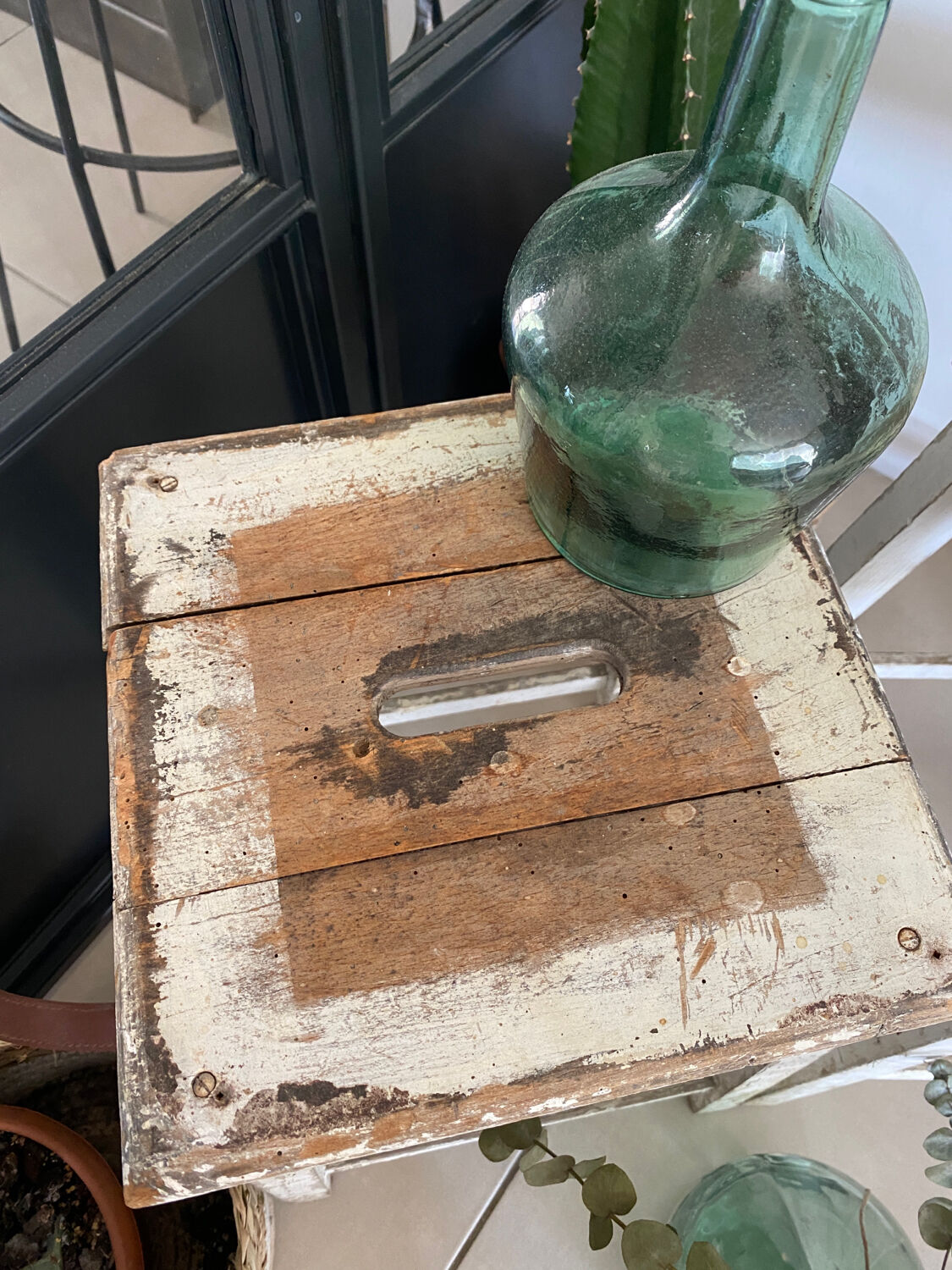 Old wooden painter's stools