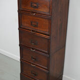 Belgian oak apothecary / filing cabinet folding doors, 1920/30s