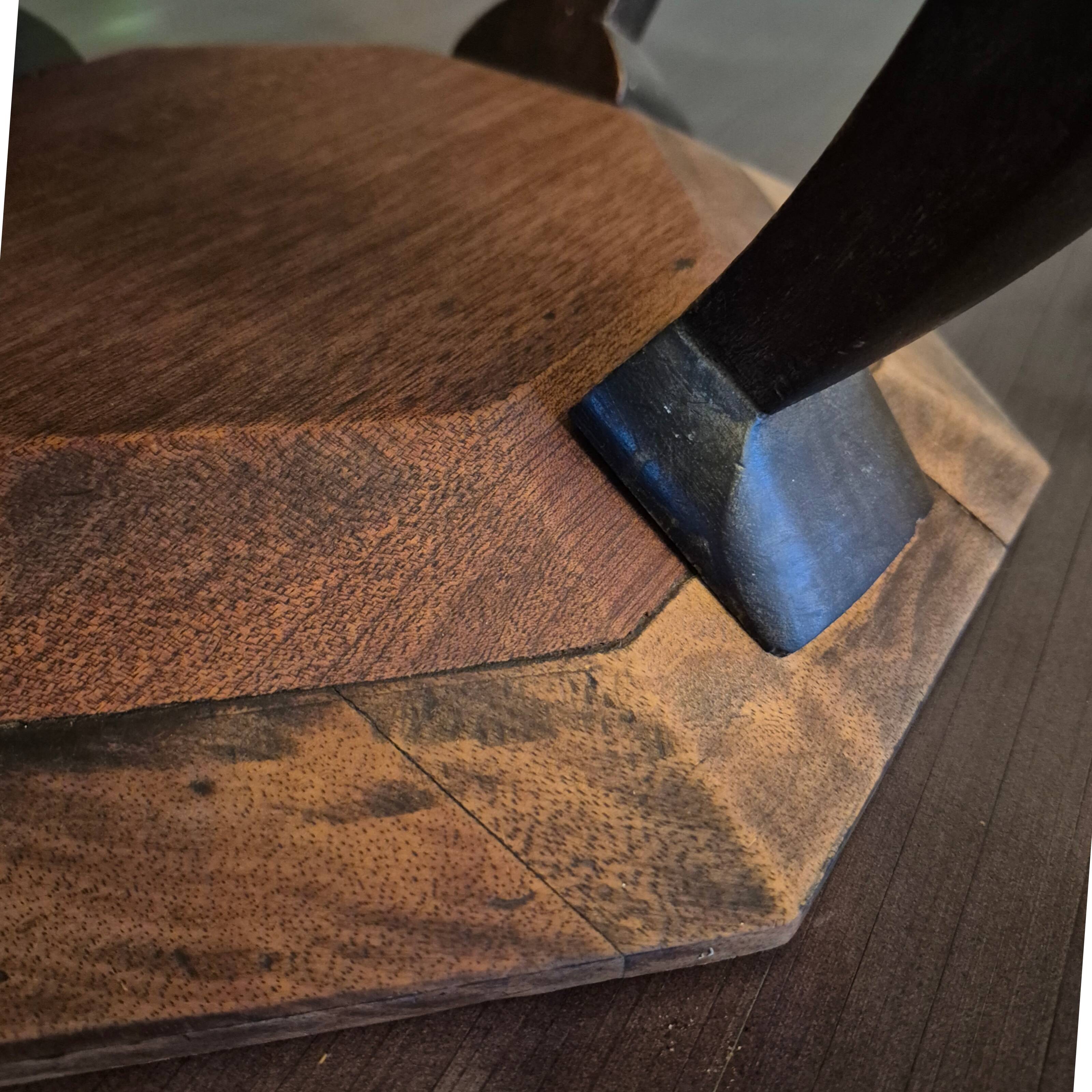 Hand crafted Wabi Wabi table lamp with raffia shade, Netherlands 1930s