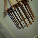 Vintage 60s rattan pendant light