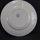 Plate colibri luneville in faience white and blue