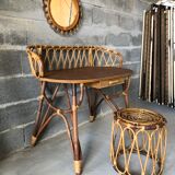 Vintage rattan dressing table 1960