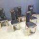 Vintage french brass dining chairs, set of 6 - 1970s