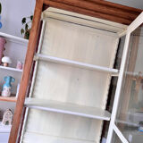 Antique display cabinet, small dresser, antique glass-fronted bookcase.