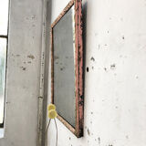 Pink patinated mirror 19th 54x70cm
