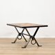 Superbe table basse en fer forgé et céramique - 1960