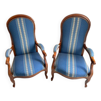 Paire de fauteuils style Voltaire