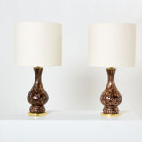 Pair of glass lamps Murano by Vincenzo Nason 1960