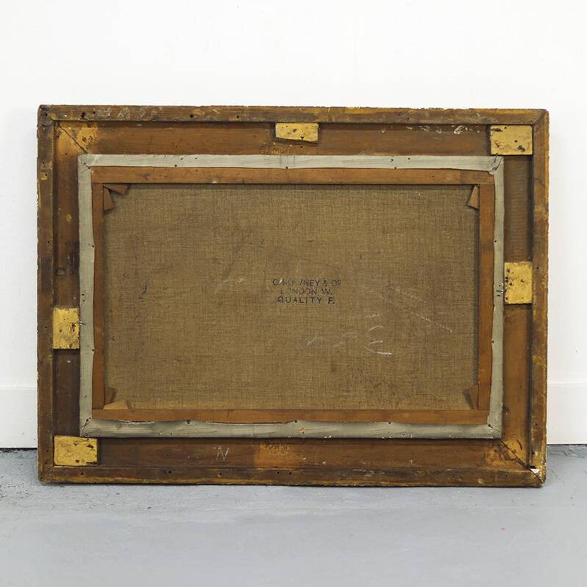 Peinture anglaise antique décorative de renard et canards