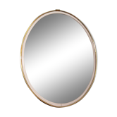 Miroir gainé ovale forme libre des années 60/70