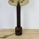 Brutalist folk art lamp 73 cm, turned wood