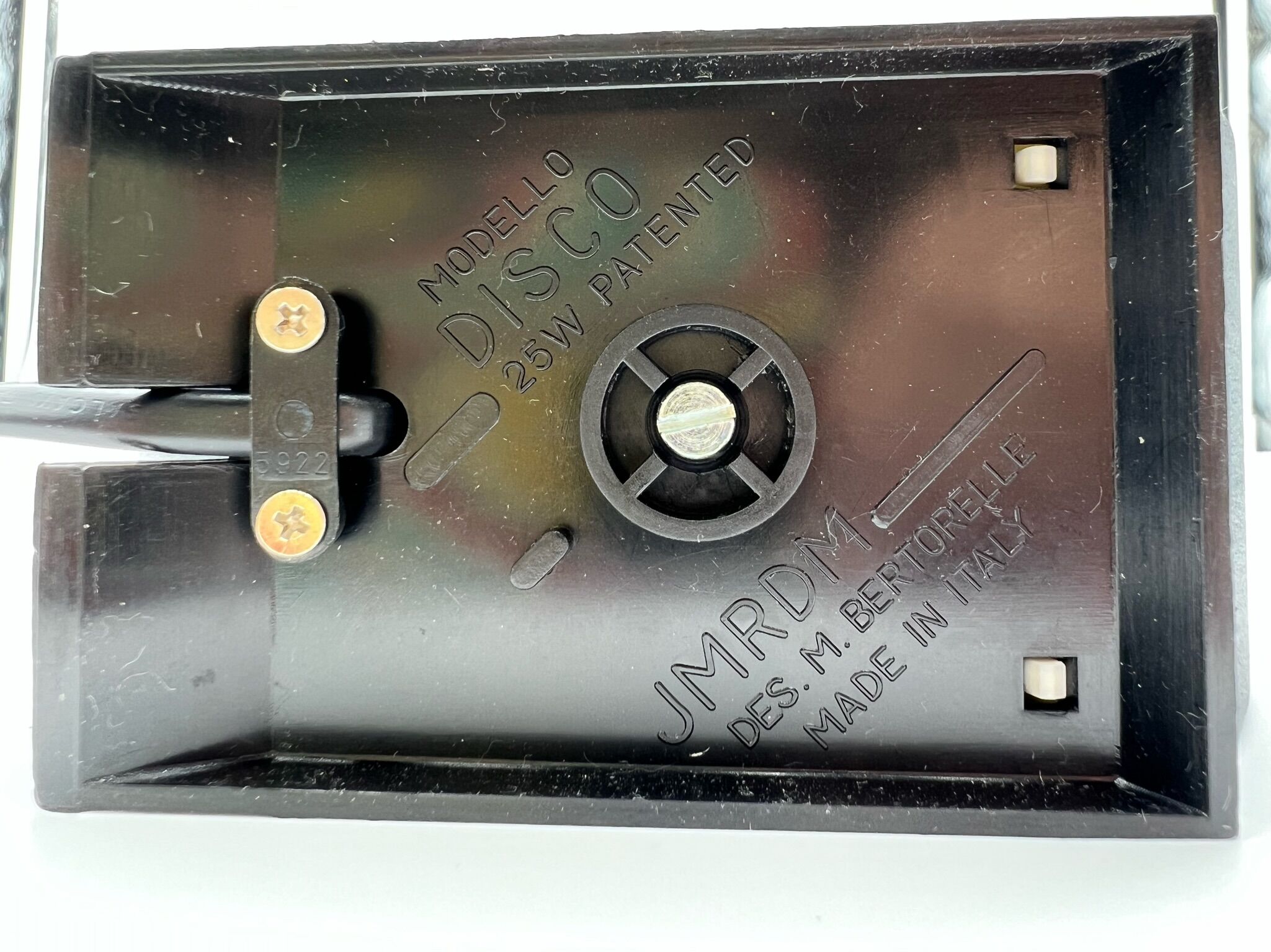 Pair of Disco lamps by Mario Bertorelle JMRDM Italy 70s Black mid century modern