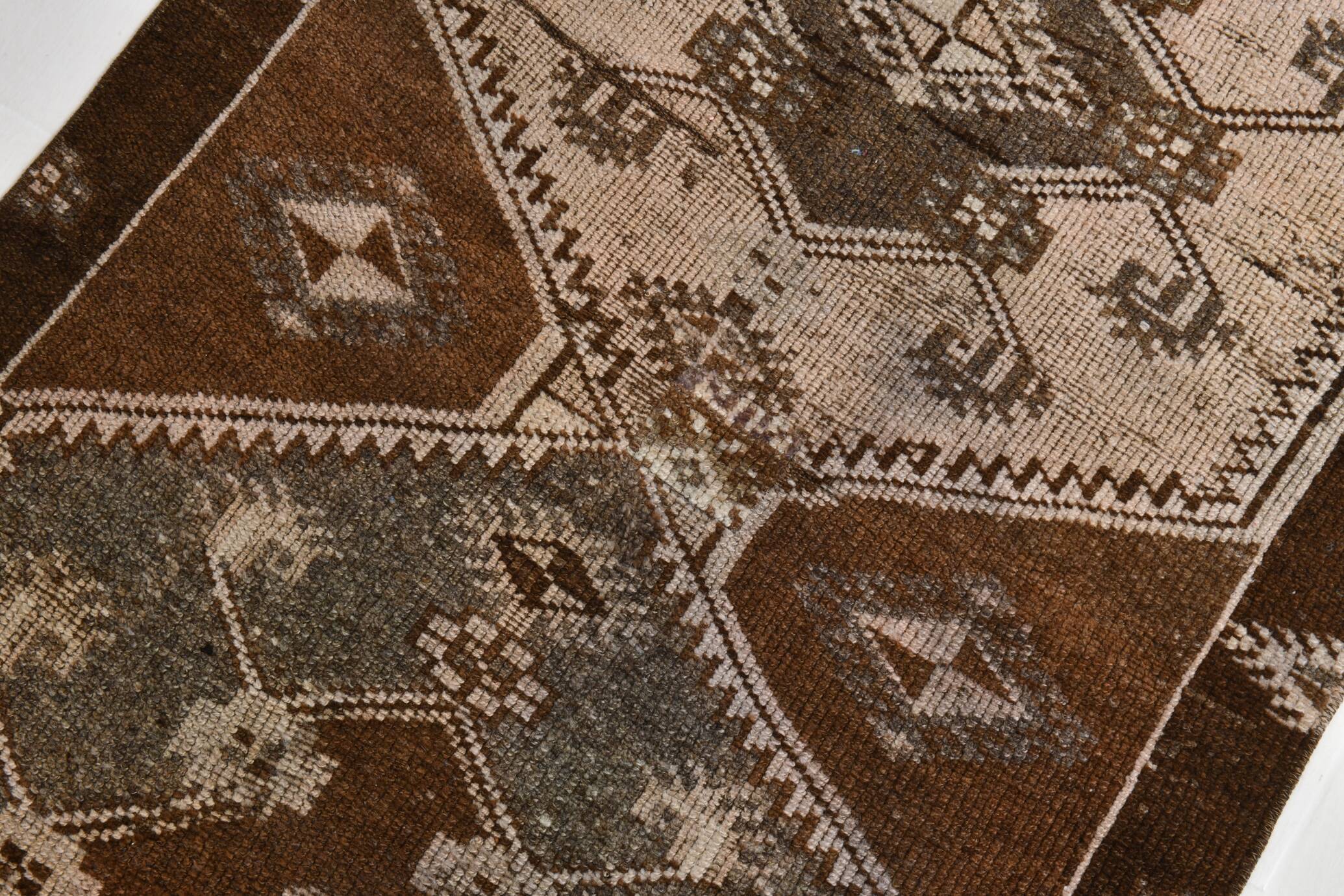 3x10 Dark Brown Oriental Persian Runner Rug 87x302Cm SK 21984