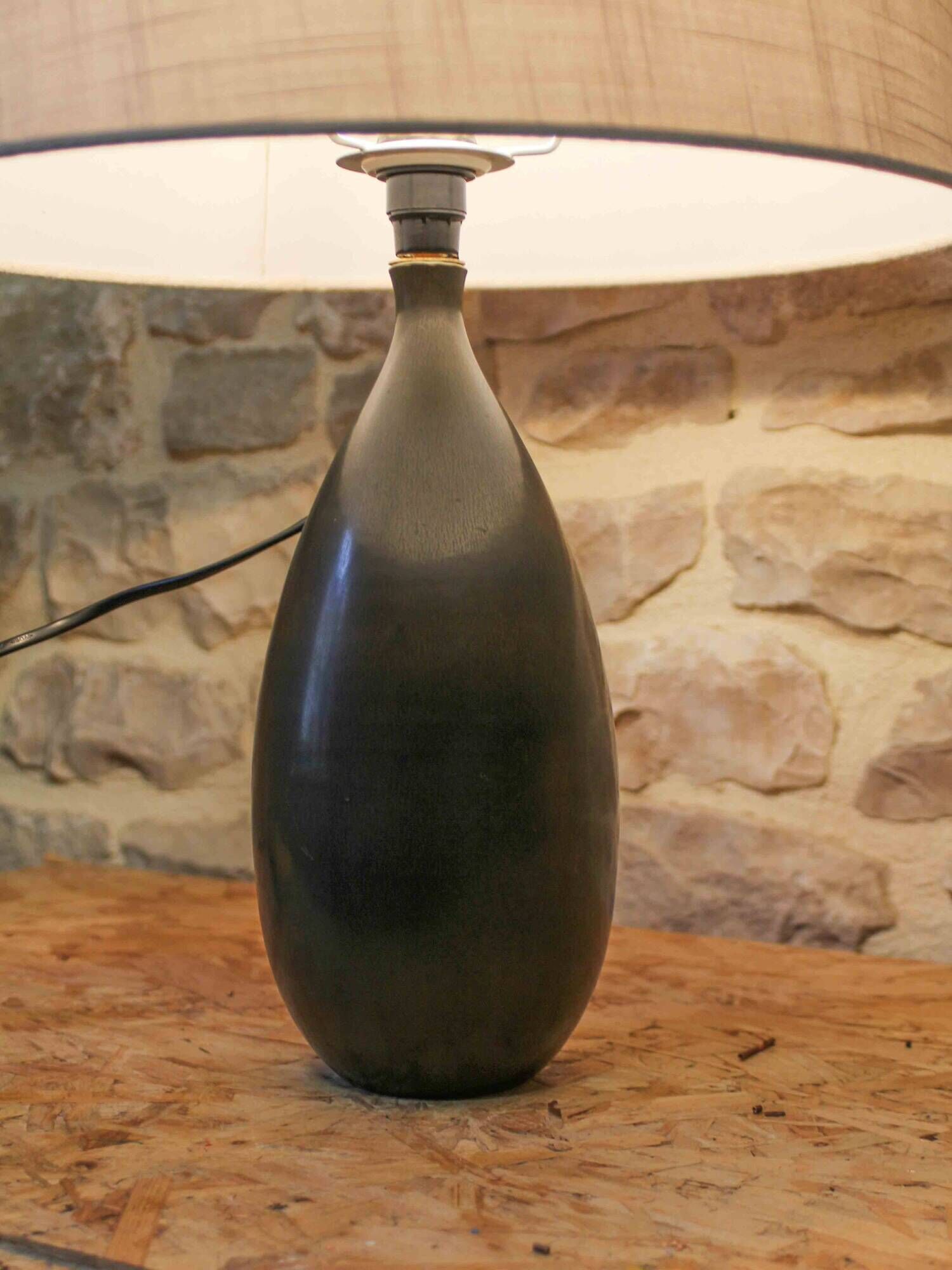 Glazed ceramic lamp base by Carl-Harry Stålhane for Rörstrand.