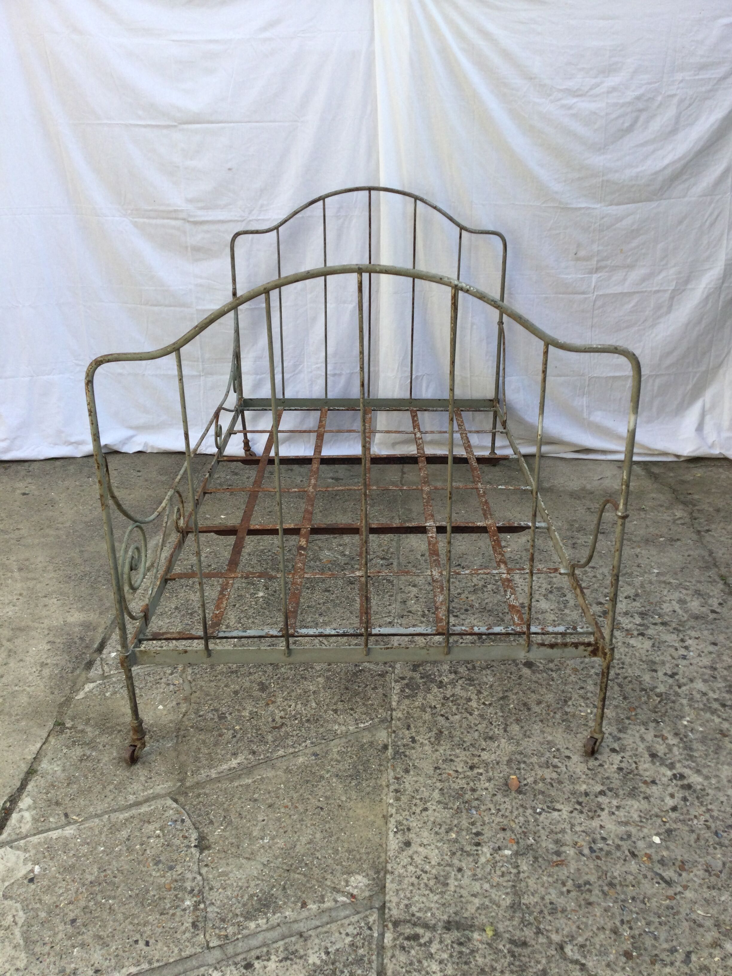 Wrought iron folding bed