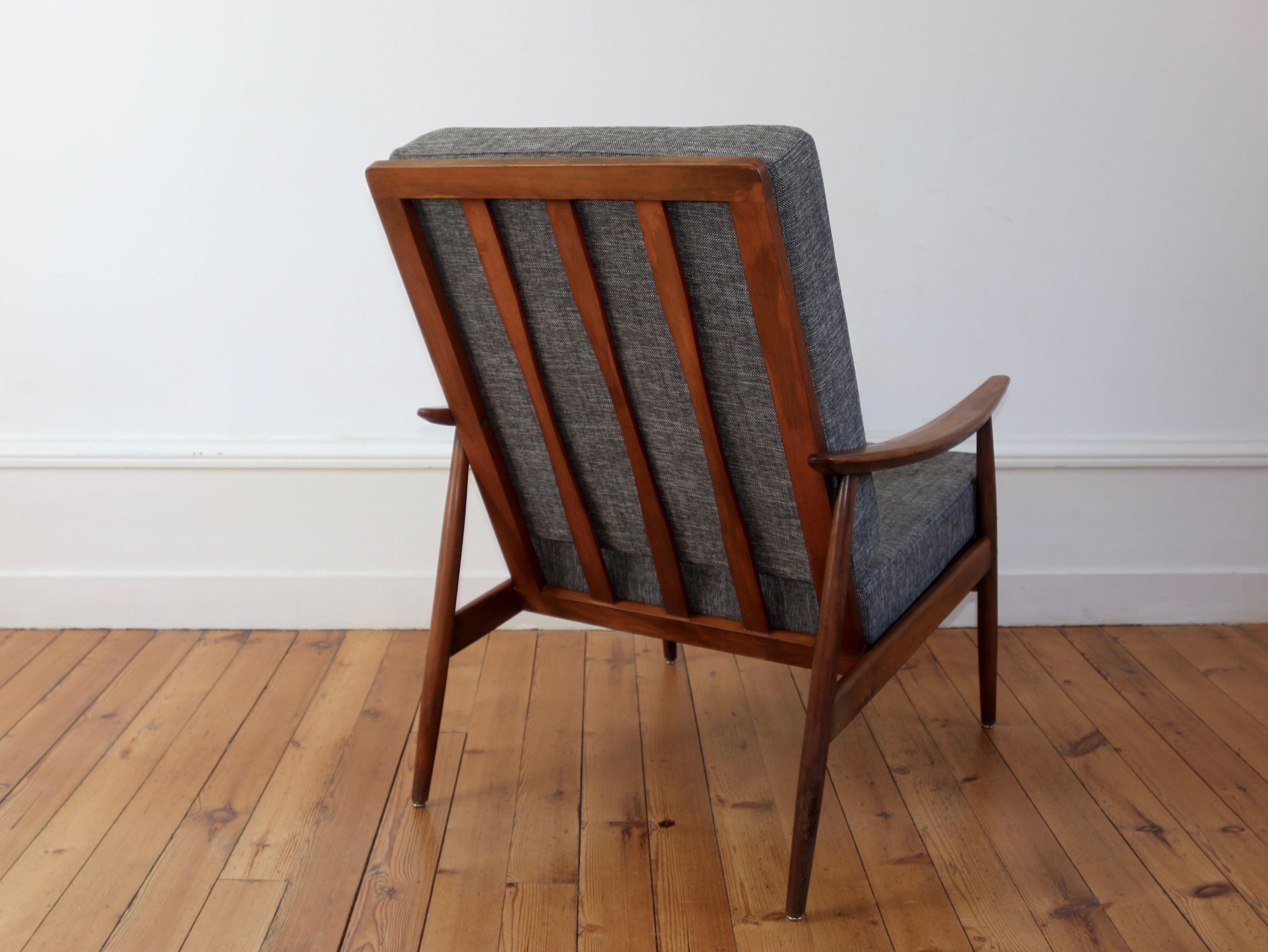 Scandinavian boomerang armchair 60s