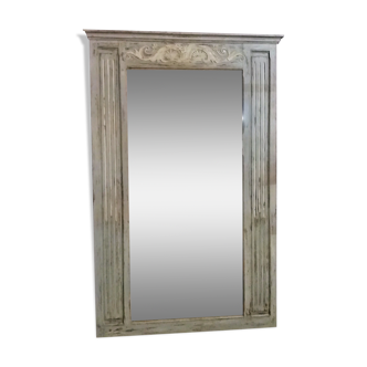 Grand miroir trumeau patiné 177x117cm