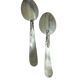 Tableware, two 20th century mother-of-pearl caviar spoons