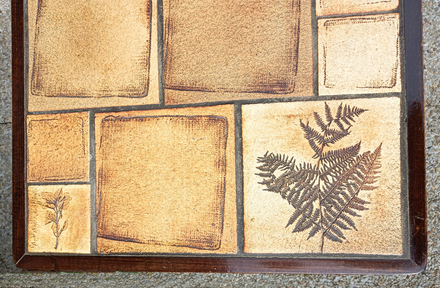 Rectangular herbarium coffee table, vintage 60s