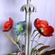 Floor lamp bouquet of summer flowers