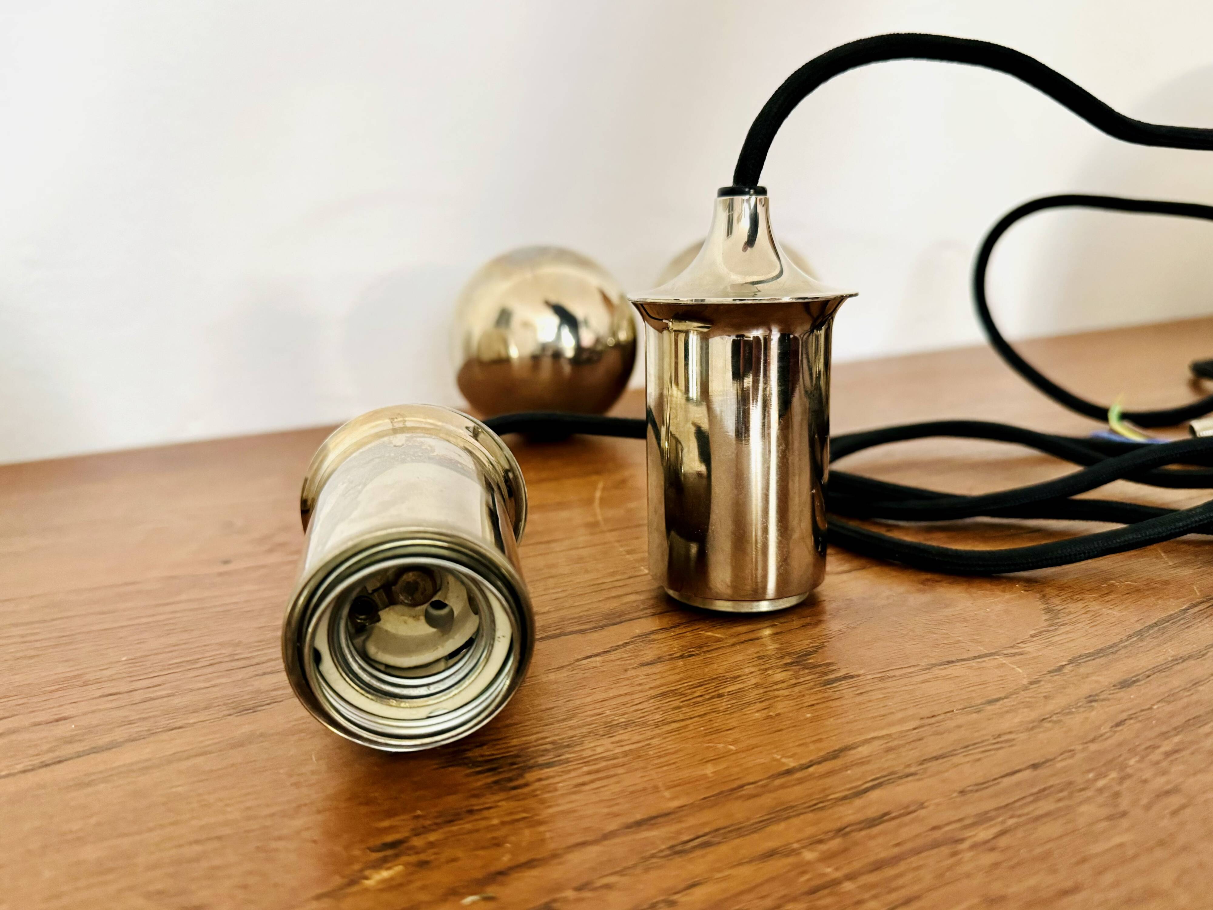 Adjustable Double Posa40 Nickel Plated Pendant Lamp by Florian Schulz