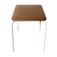 70's brown metal and faux leather stool