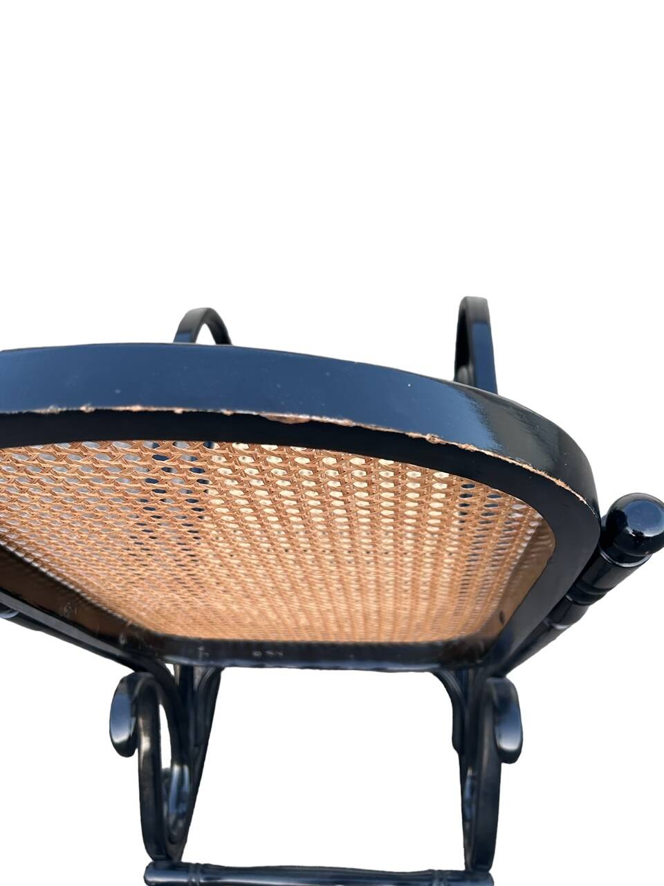 black cane rocking chair