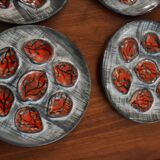 Set of 4 Pornic oyster plates