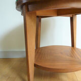 Round low table and glass 50s