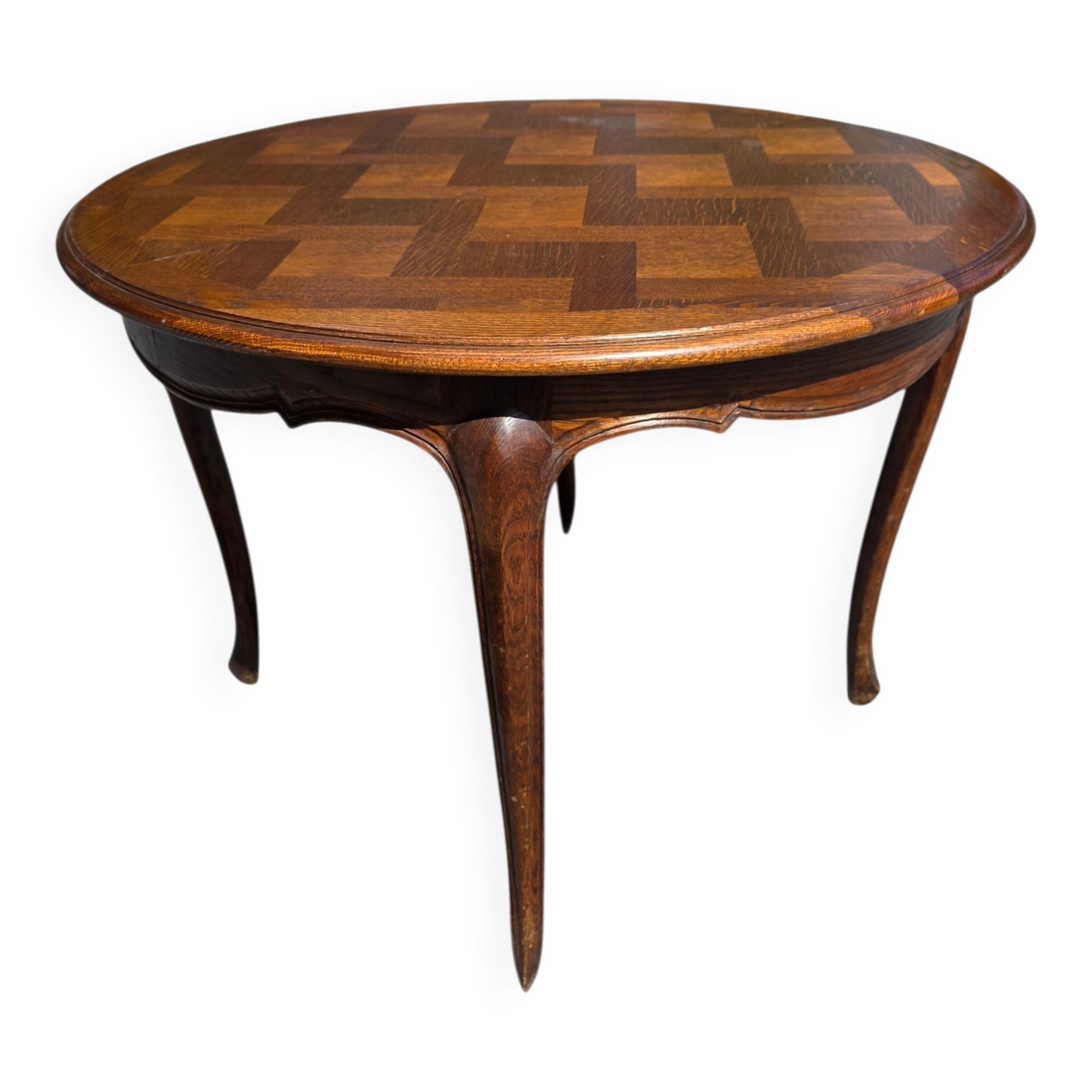 Extendable table in Louis XV style in oak (2 extensions)