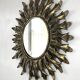 Gold metal sun mirror